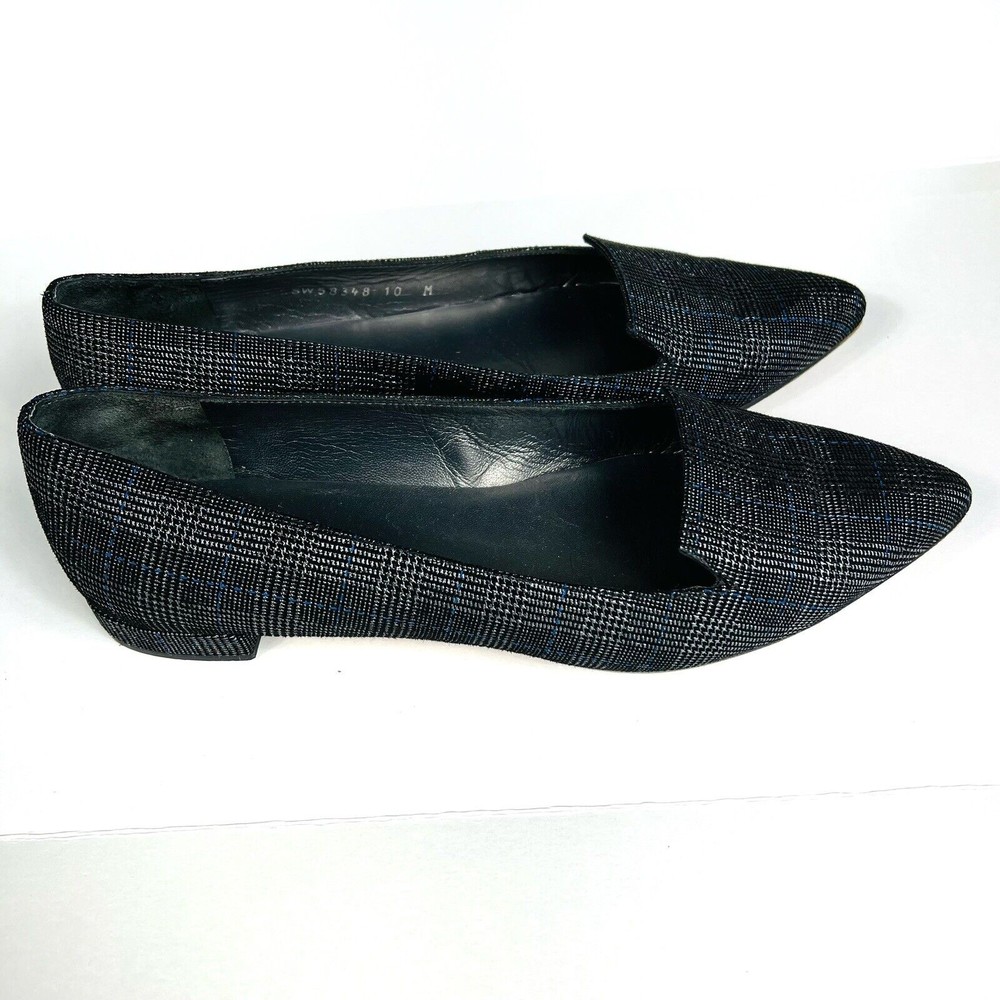 Stuart Weitzman Black Plaid Flats